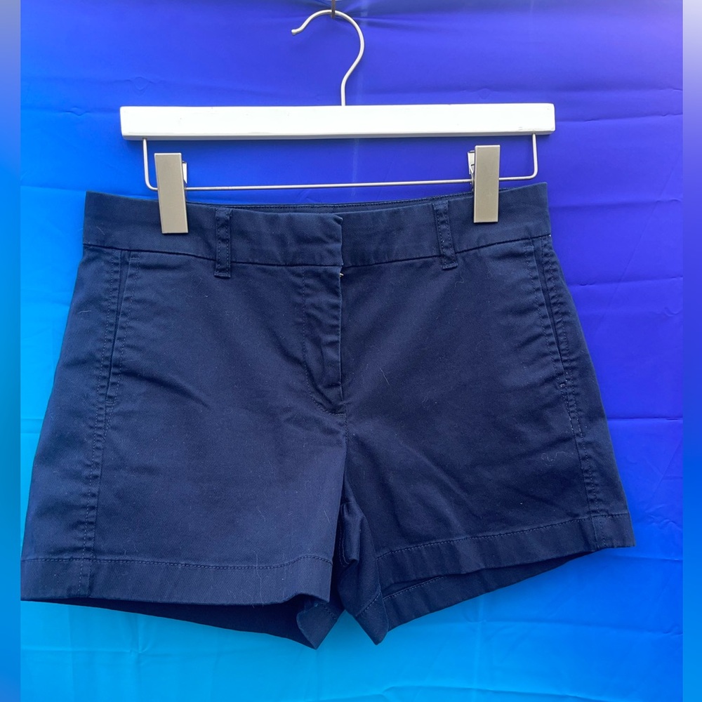 Jcrew mini short navy blue not new but in great great condition size 4.